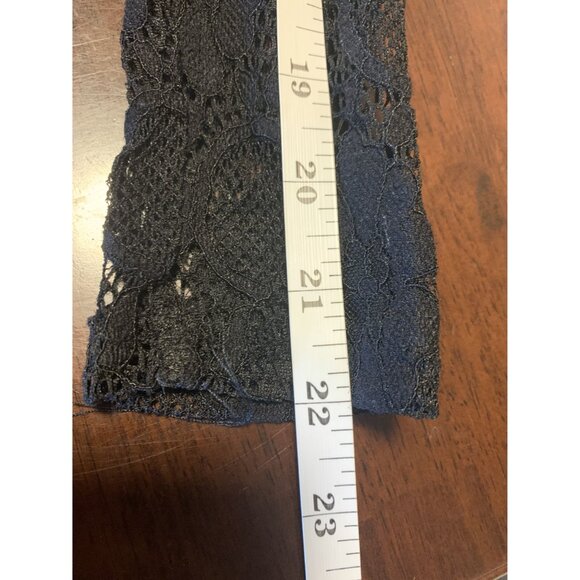 Soteer M Lace Y2K Grunge Whimsigoth Sheer Top Blouse Black - Picture 6 of 7